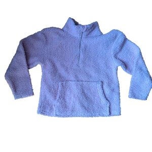 3/20$ Girls Pink Sherpa Fleece Pullover | George Size 5T | Cozy Half Zip Jacket